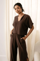 Shirts & Tops - Natalie Busby - Easy T in Espresso - Archery Close