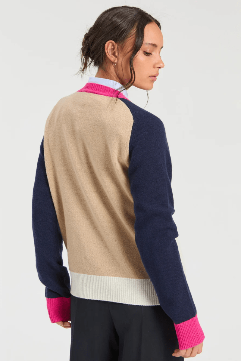 Sweater - Vilagallo - Ecru & Navy Ski Sweater - Archery Close