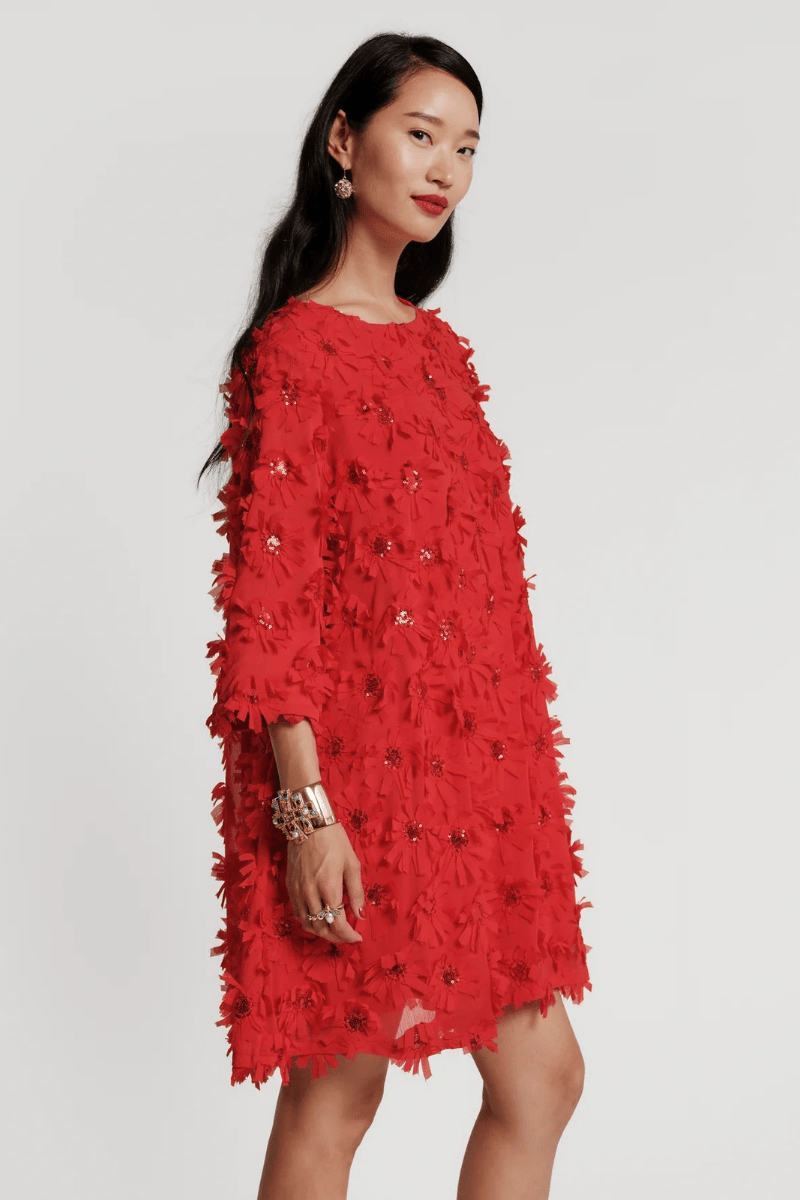 Dresses - Frances Valentine - Edie Mini Dress in Red - Archery Close