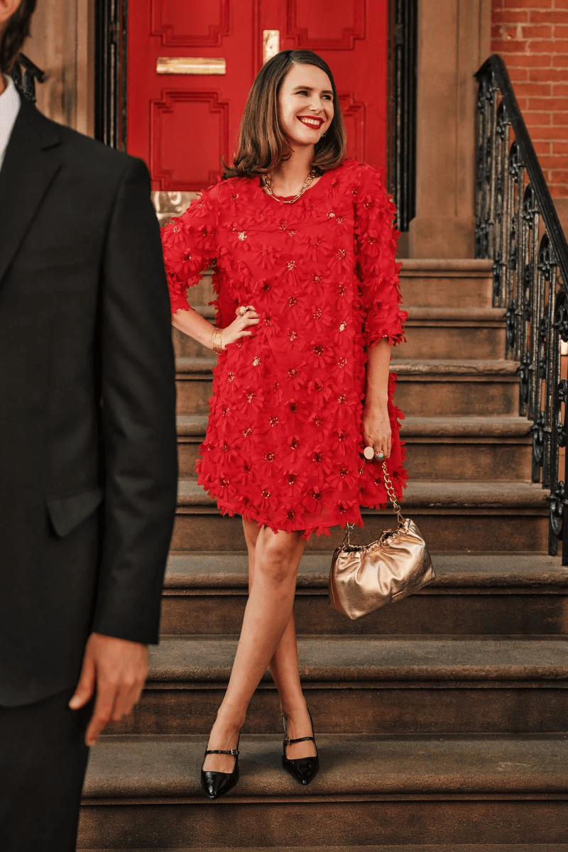 Dresses - Frances Valentine - Edie Mini Dress in Red - Archery Close