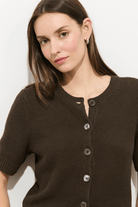 Sweater - Alex Mill - Elle Cardigan In Linen Cotton - Roasted Bean - Archery Close