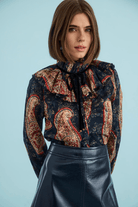 Shirts & Tops - Hunter Bell - Eloise Top in Twilight Paisley - Archery Close