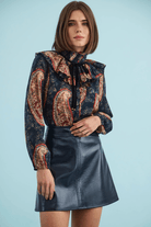 Shirts & Tops - Hunter Bell - Eloise Top in Twilight Paisley - Archery Close