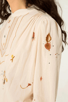 Shirts & Tops - Cotelac - Embroidered Blouse in Ecru - Archery Close
