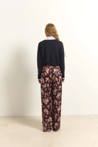 Sweater - Beatrice B - Embroidered Crewneck Sweater - Archery Close