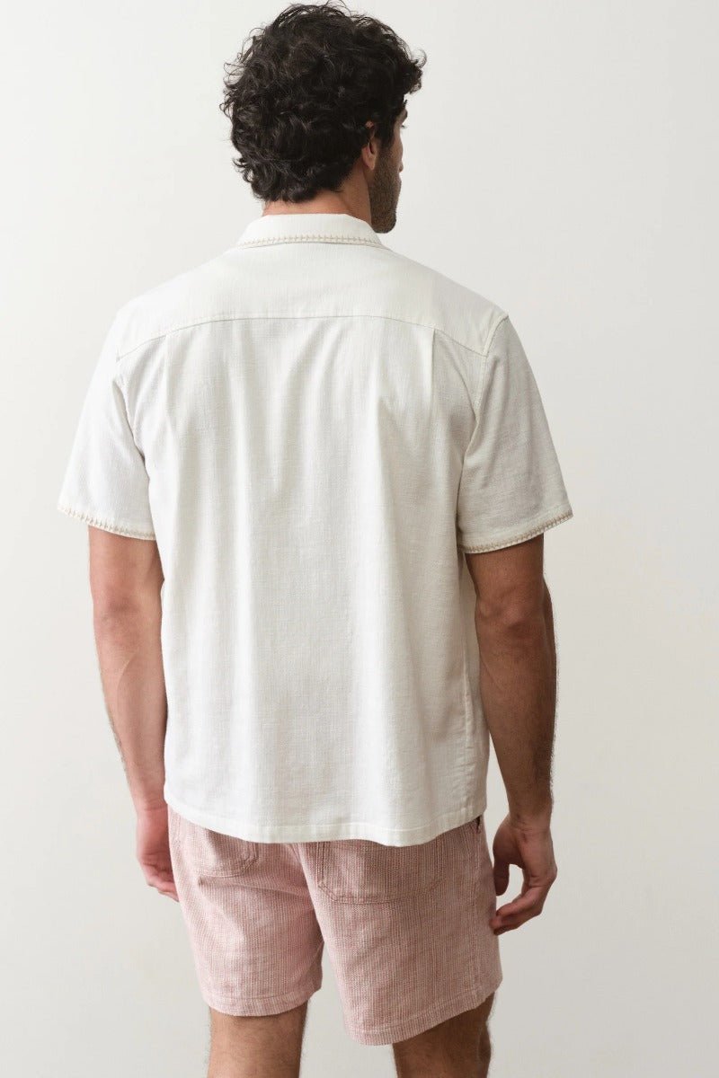 Marine Layer Embroidered Resort Shirt - White