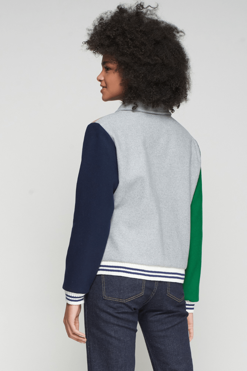 Outerwear - Vilagallo - Embroidered Wool Bomber Jacket - Archery Close