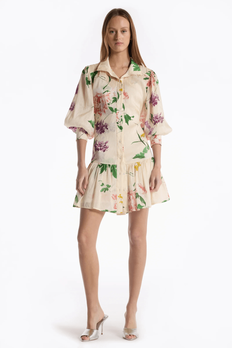 Dresses - Christy Lynn - Emi Dress in Ivory Tranquility - Archery Close