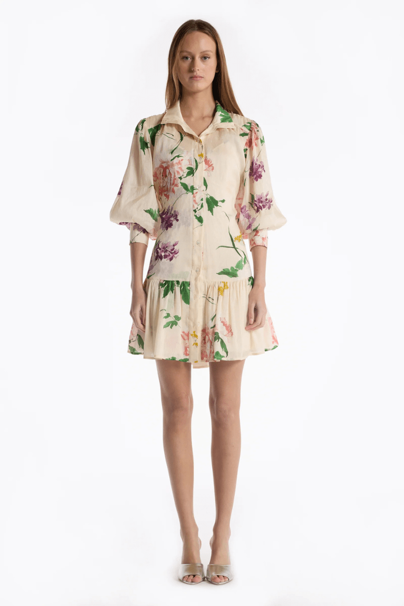 Dresses - Christy Lynn - Emi Dress in Ivory Tranquility - Archery Close