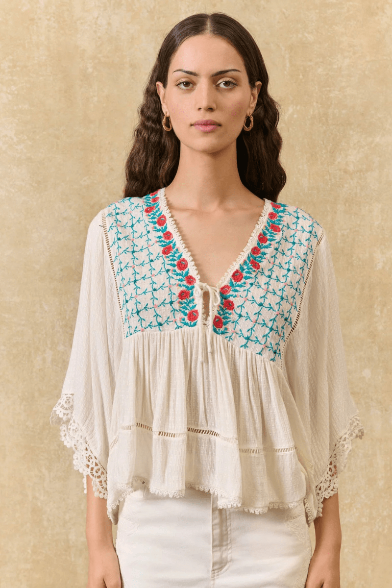 Shirts & Tops - Louise Misha - Emila Blouse - Archery Close