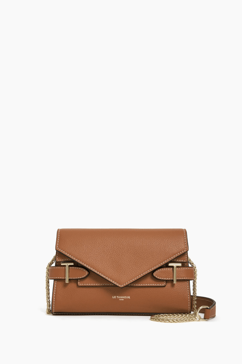 Handbags, Wallets & Cases - Le Tanneur - Emilie - double flap grained leather small pouch - Archery Close