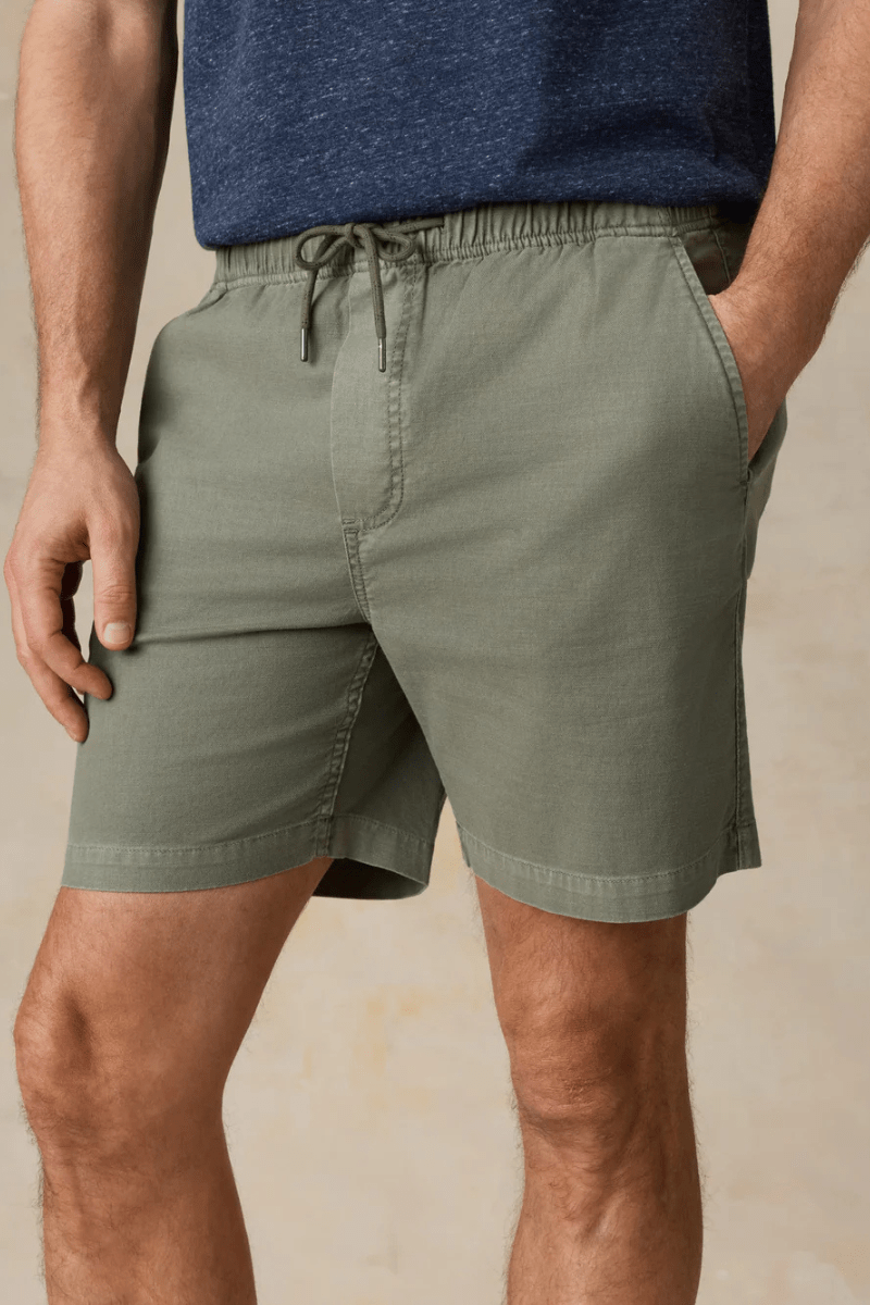 Shorts - Faherty Brand - Essential Drawstring Short - Archery Close