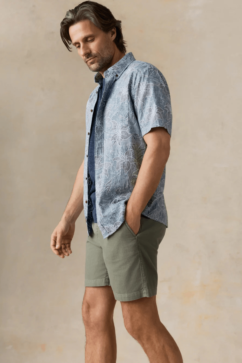 Shorts - Faherty Brand - Essential Drawstring Short - Archery Close