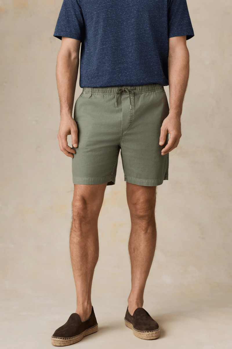Shorts - Faherty Brand - Essential Drawstring Short - Archery Close