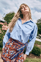 Shirts & Tops - Hunter Bell - Evangeline Shirt in Oxford Blue - Archery Close