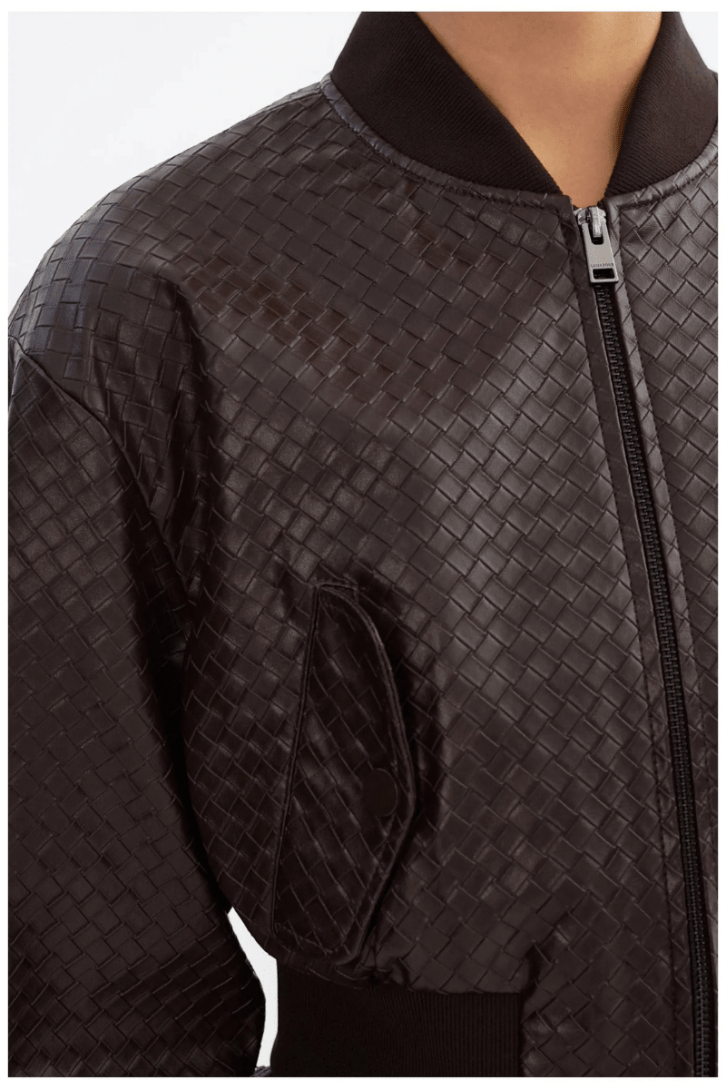Outerwear - Lamarque - Evelin Cropped Woven Bomber - Archery Close