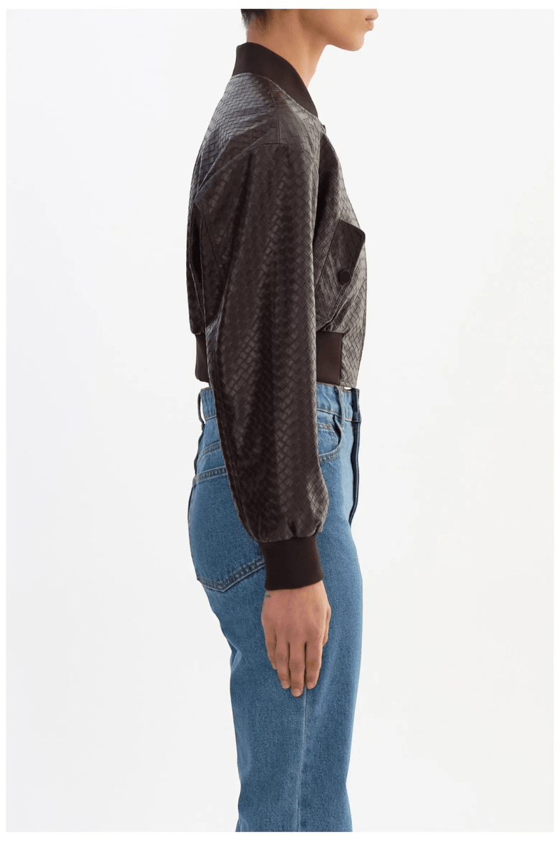 Outerwear - Lamarque - Evelin Cropped Woven Bomber - Archery Close