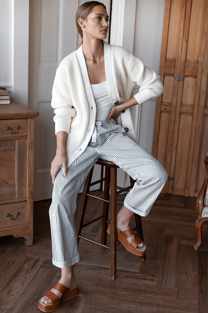 Pants - Emerson Fry - Family Cargo Pant in Moss Stripe - Archery Close