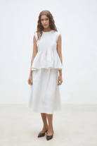 Skirts - Suncoo Paris - Faye Skirt in White - Archery Close
