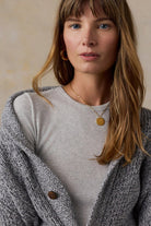 Faherty Brand Featherweight Freestyle Layering Crew - Light Grey Heather
