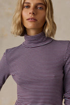 Faherty Brand Featherweight Freestyle Turtleneck - Cider Sky Stripe
