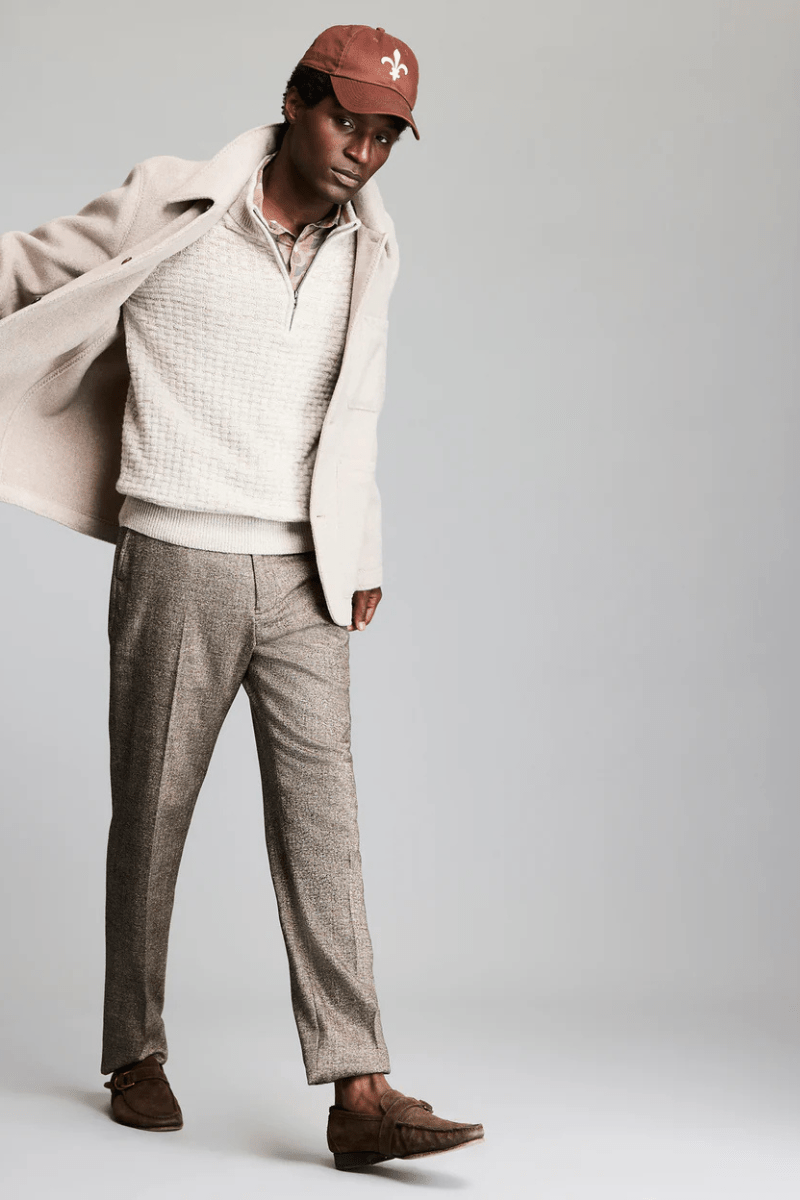 Outerwear - Billy Reid - Felted Wool Chore Coat in Dove Heather - Archery Close