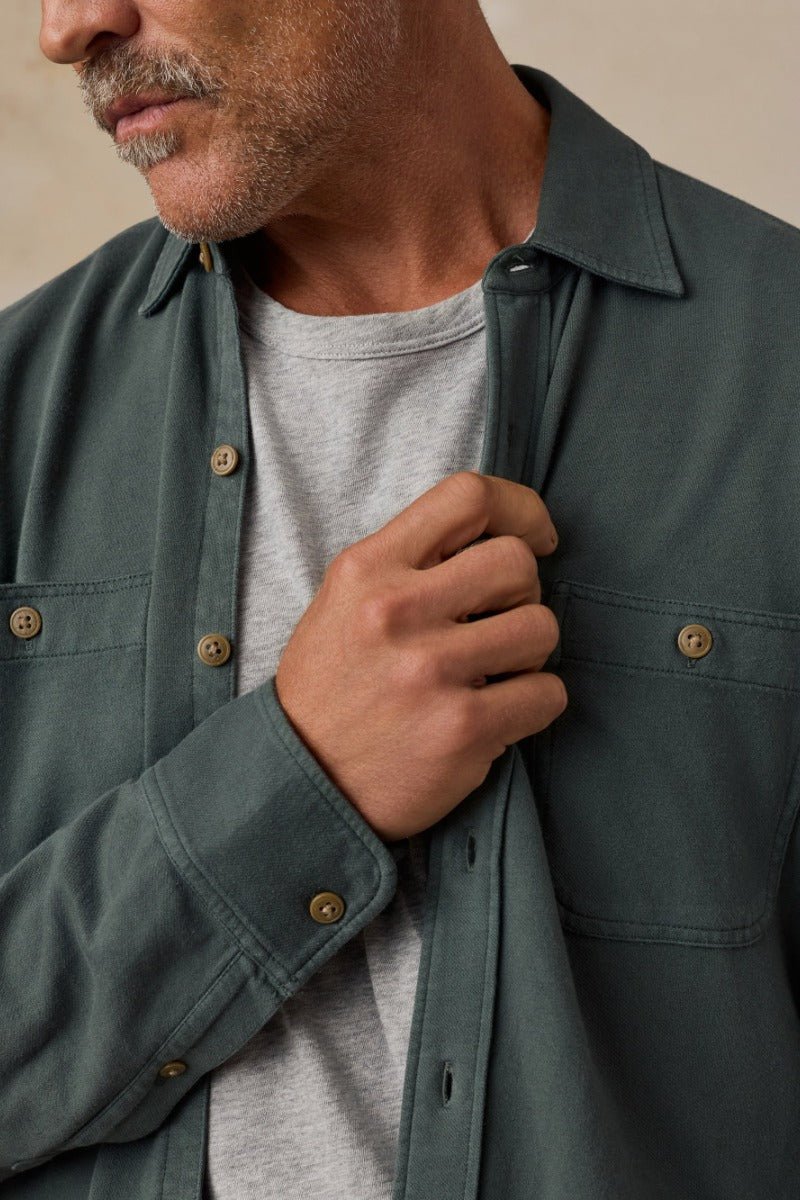 Faherty Brand Field Knit Shirt - Forest Trail