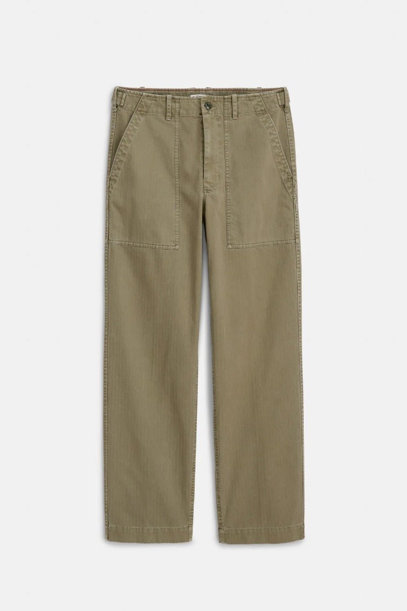 Alex Mill Field Pant in Herringbone - Vintage Olive