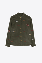 Shirts & Tops - Vilagallo - Fine Corduroy Green Shirt - Archery Close
