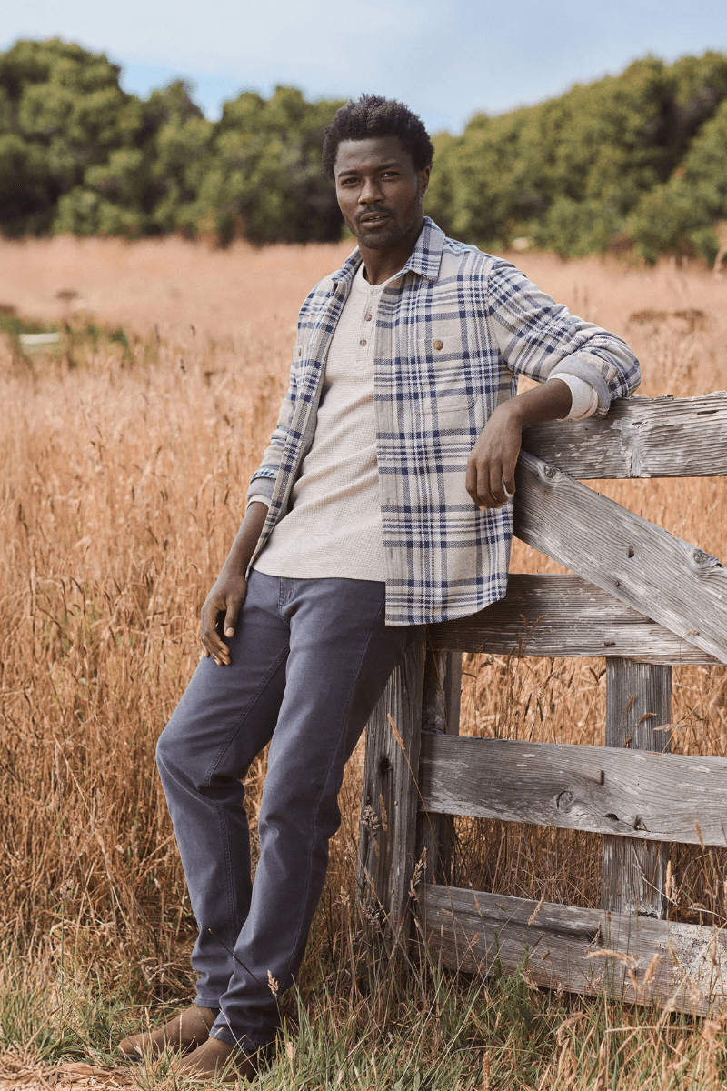 Pants - Marine Layer - Flex Terry Slim Straight Cords - Archery Close