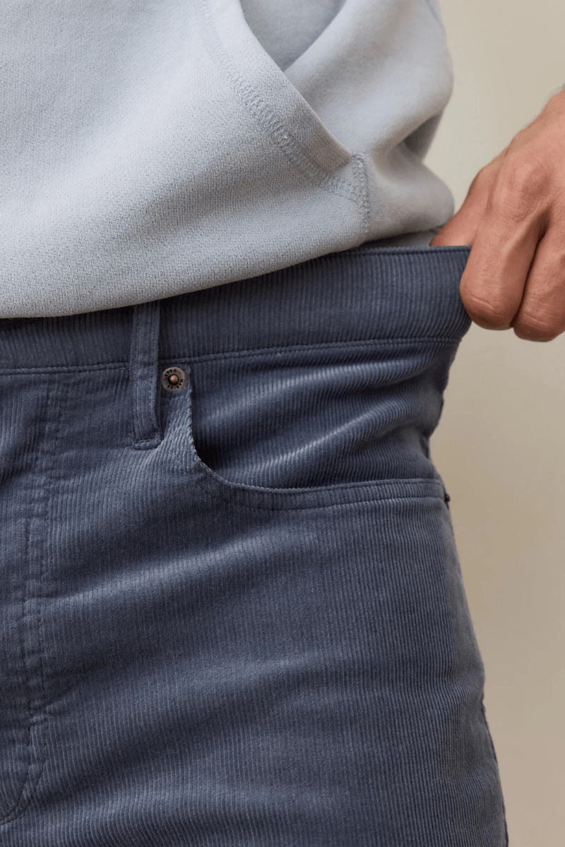 Pants - Marine Layer - Flex Terry Slim Straight Cords - Archery Close