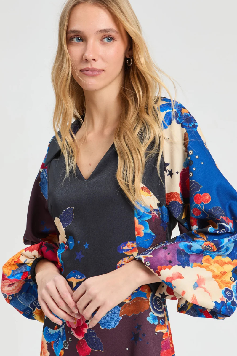 Dresses - Vilagallo - Flowers & Mushrooms Dress - Archery Close