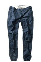 Navy blue pants on a white background