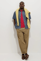 Shirts & Tops - Alex Mill - Franklin Short Sleeve Shirt in Chambray - Archery Close