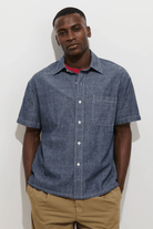 Shirts & Tops - Alex Mill - Franklin Short Sleeve Shirt in Chambray - Archery Close