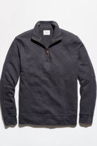 Billy Reid French Terry Half Zip - Asphalt