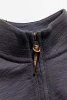 Billy Reid French Terry Half Zip - Asphalt