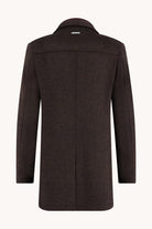 A Fish Named Fred Funnel Neck Coat - Chocolate Brown