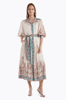 Dresses - Christy Lynn - Gail Dress in Ivory Filigree - Archery Close