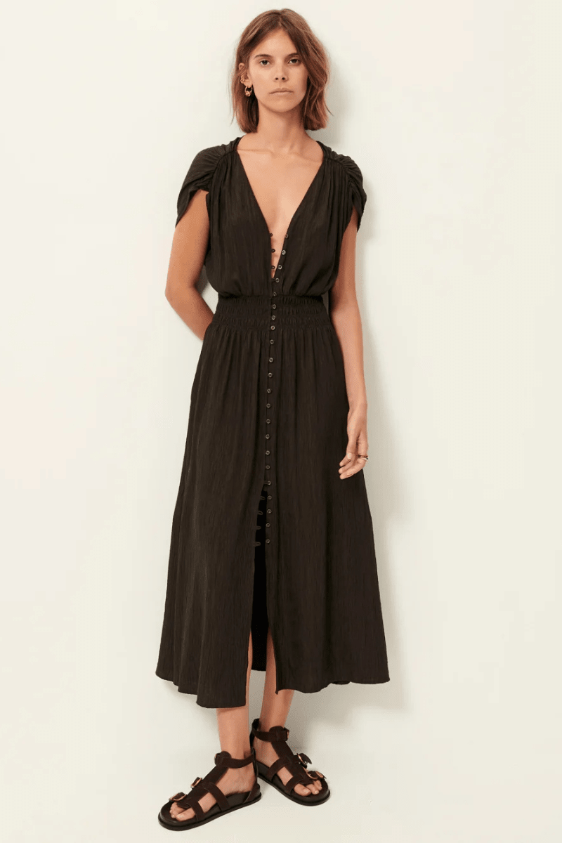 Dresses - Sessun - Galiane Dress in Umbra - Archery Close