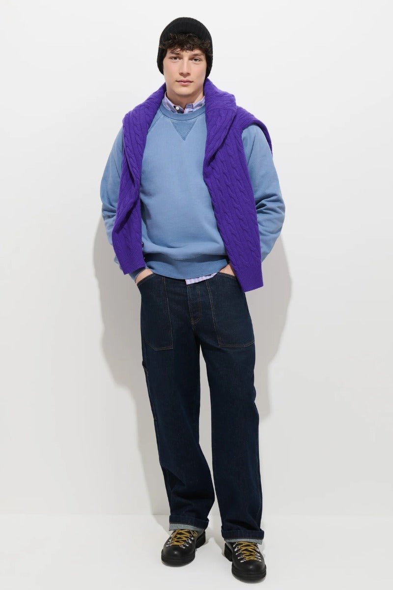 Alex Mill Garment Dye Raglan Sweatshirt in Cotton Fleece
