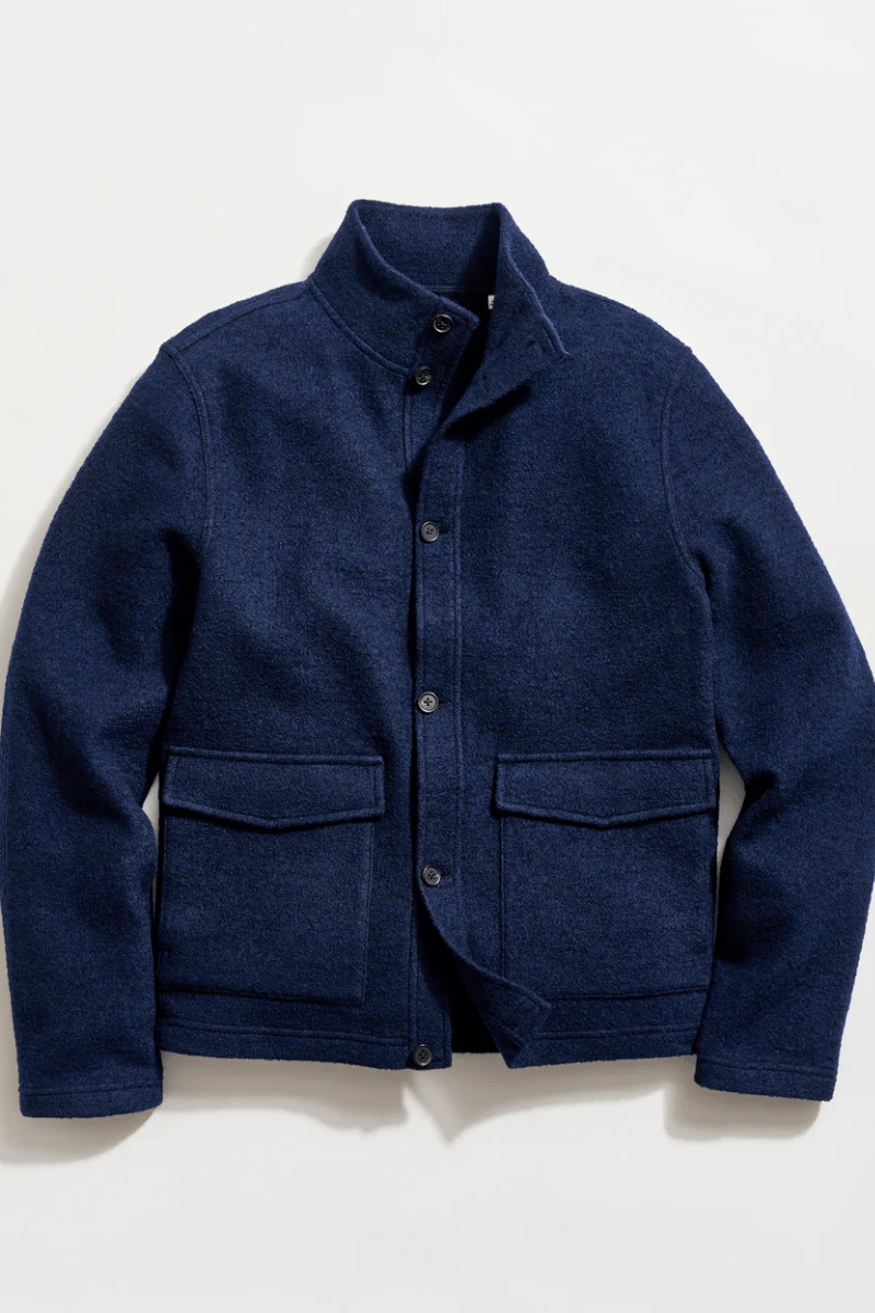 Outerwear - Billy Reid - Garrett Jacket in Navy - Archery Close