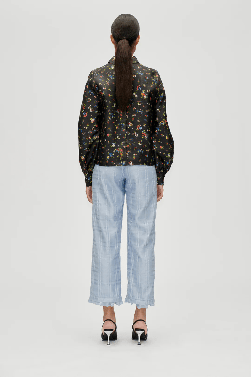 Shirts & Tops - Stine Goya - Gathered Long Sleeve Top in Magnolia Garden - Archery Close