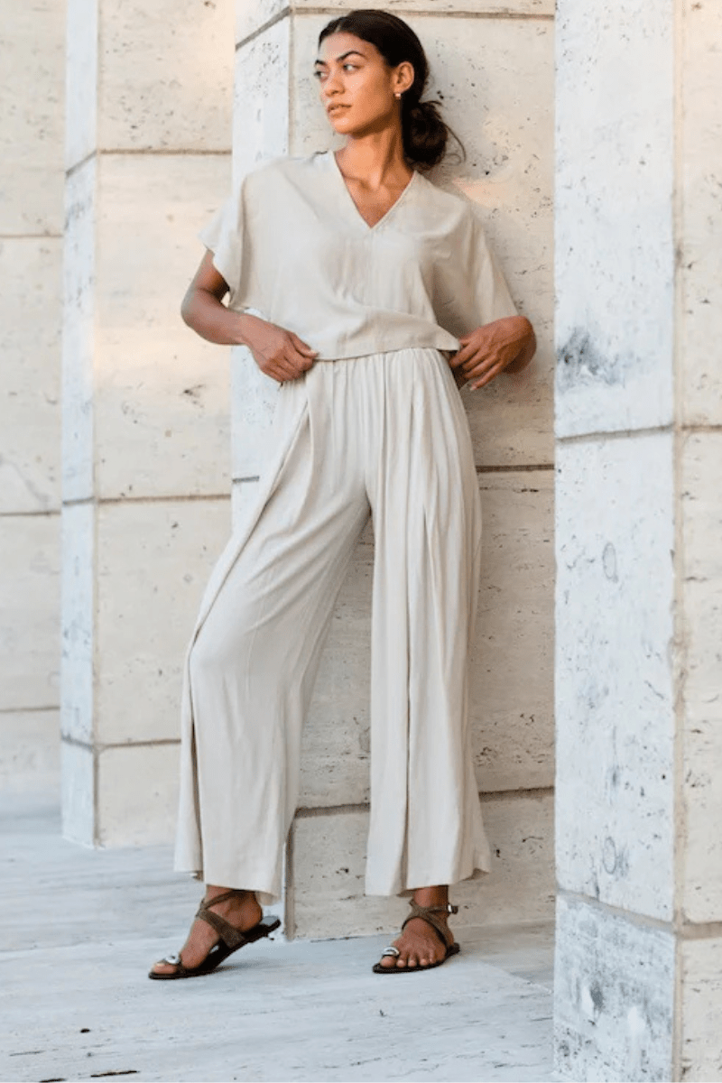 Pants - Natalie Busby - Getaway Pant in Oyster - Archery Close