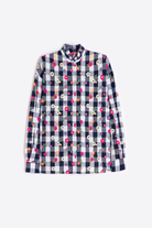 Shirts & Tops - Vilagallo - Gingham Shirt with Floral Embroidery - Archery Close