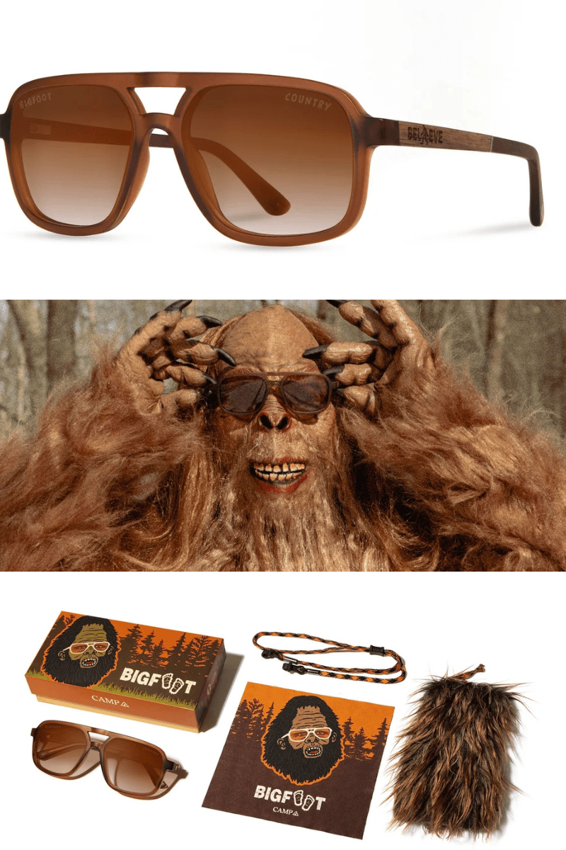 Sunglasses - Shwood Eyewear - Glacier - Bigfoot Edition in Matte Mud - Archery Close