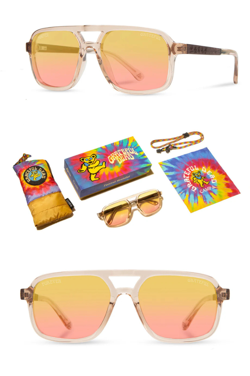 Sunglasses - Shwood Eyewear - Glacier - Desert Grateful Dead Sunglasses - Archery Close