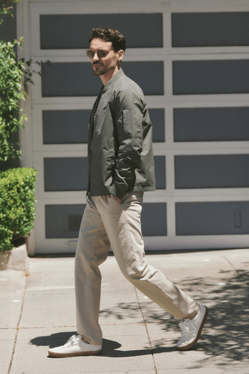 Outerwear - Marine Layer - Glenn Wax Canvas Bomber - Archery Close