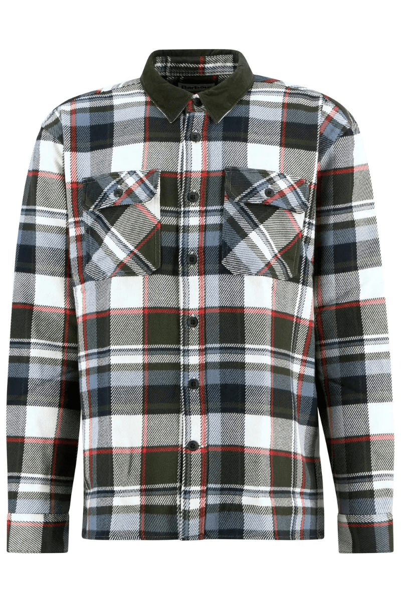 Shirts & Tops - Barbour - Grasmoor Relaxed Long - Sleeved Shirt - Olive - Archery Close