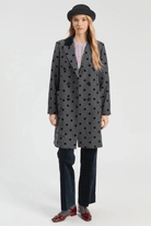 Outerwear - Vilagallo - Gray Polka Dot Coat - Archery Close